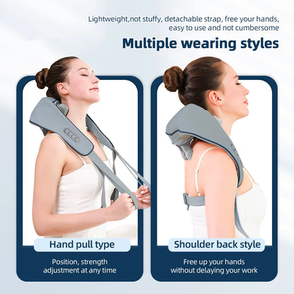 26W Neck and Shoulder Massager Wireless Shoulder and Back Kneading Massage Shawl Trapezius Neck Cervical Masajeador