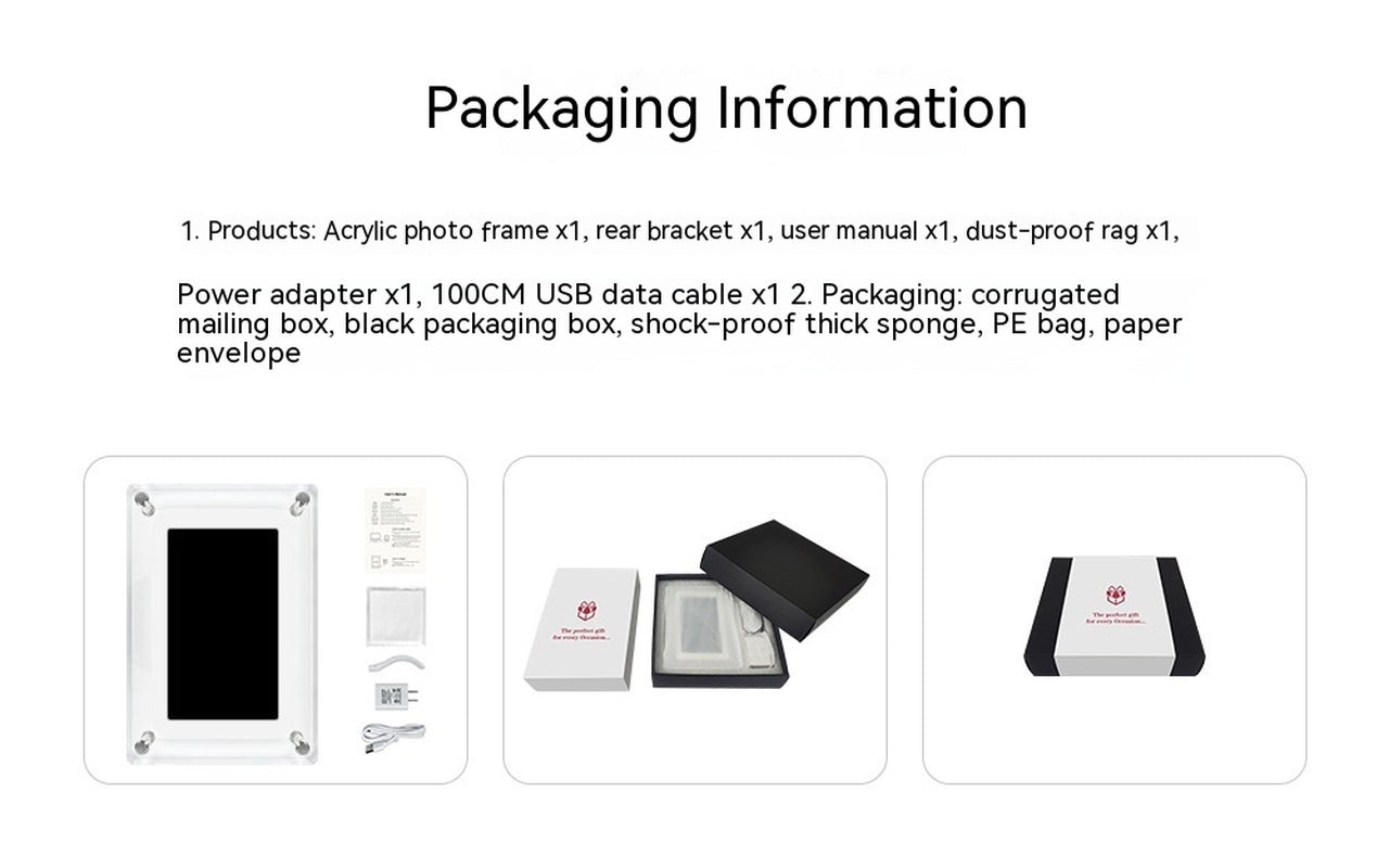 5-Inch Transparent Fashion Digital Electronic Photo Album Video Advisement Player Business Gift Photo Frame