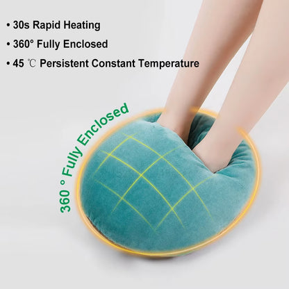 Electric Heated Foot Warmer Usb Charging Heating Pad for Feet Soft Flannel Foot Heater Household Portable Foot Warming Matwinter