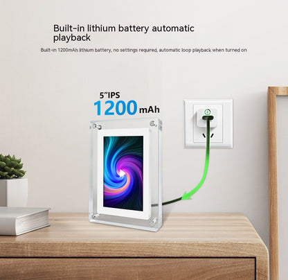 5-Inch Transparent Fashion Digital Electronic Photo Album Video Advisement Player Business Gift Photo Frame