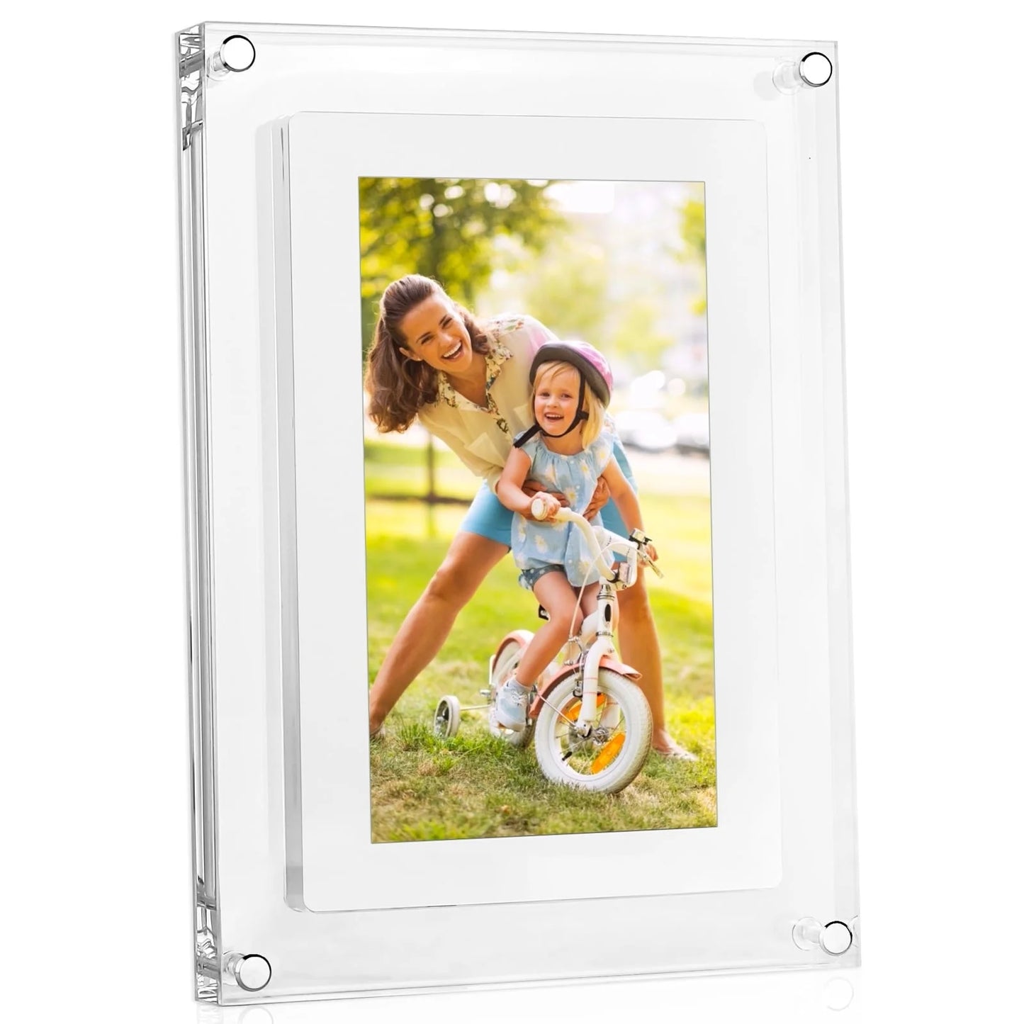 5 Inch Acrylic Digital Picture Frame, 2GB Memory, 1000Mah Built-In Battery, Digital Photo Frame Supporting 1920 * 1080 Resolution, Video Frame Perfect for Home Decor,Gift, Valentine'S Day